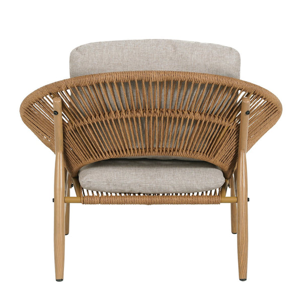 English Elm Christopher Knight Home® - Cyril Outdoor Papasan Lounge Chair - Light Brown Wicker & Beige Cushion For Stylish Relaxation N775P290578B