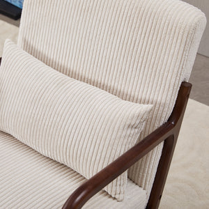 English Elm Mid-Century Modern Accent Chair & Coffee Table Set - Vintage Luxury For Stylish Living Spaces! W2989P362830
