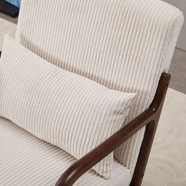 English Elm Mid-Century Modern Accent Chair & Coffee Table Set - Vintage Luxury For Stylish Living Spaces! W2989P362830
