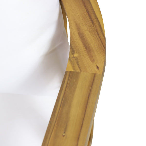 English Elm Christopher Knight Home® - Outdoor Acacia Wood Patio Club Chair — Teak Finish, Waterproof Plush Cushions, Deep Seating, 400lb Capacity, Stylish Slat Back 64851.00WHI