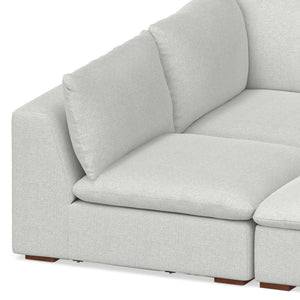 English Elm Jasmine Cloud Grey Pit Sectional Sofa U-Shaped 124" Modular Sofa Bed, Performance Fabric, 1800lb Capacity B136P199251