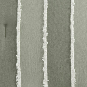 JLA Home INK+IVY - 3 Striped Cotton Comforter Set with Hypoallergenic Fill, OEKO-TEX Certified, Boho Jacquard Trim and Breathable Softness Sage II10-1321