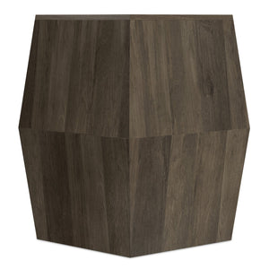 English Elm Terry Solid Mango Wood Side Table Compact Accent for Bedroom Living Room Rustic Charm Grey Ash B136P420281
