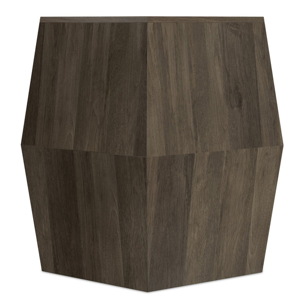 English Elm Terry Solid Mango Wood Side Table Compact Accent for Bedroom Living Room Rustic Charm Grey Ash B136P420281