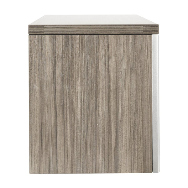 OSP Home Furnishings Wall-mount Overhead Cabinet with Glass Doors for Kitchen or Office Vertical Storage NAPURB-WM48DG