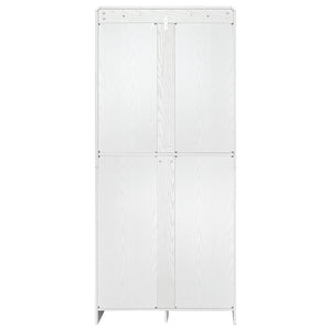 English Elm K&k Farmhouse Pantry Cabinet 72 Inch Tall Mdf Cupboard with Adjustable Shelves White N707S000021W