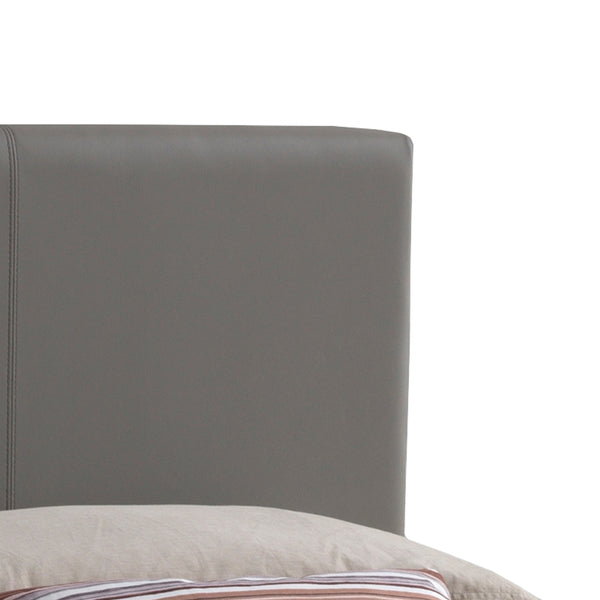 English Elm Light Grey Faux Leather Cozy Bed 47"H x 63"W x 86"D – Casual Comfort, Durable Design, Easy Assembly B078108068