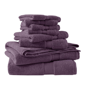 JLA Home Madison Park Signature - Ultra-Soft 100% Cotton Towels with 800 GSM Plush Pile, Antimicrobial Finish and Oeko-Tex Safety Purple MPS73-200