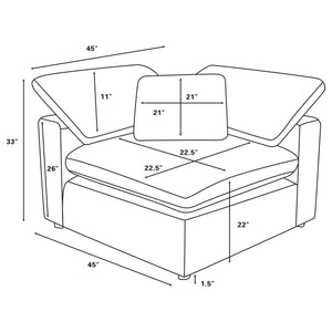 English Elm Segoura Six Piece Boucle Modular Sectional Low Profile Living Room Seating Set B062S01765