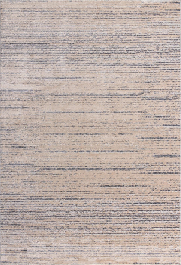 Unique Loom Oasis Calm Machine Made Abstract Rug Cream, Ivory/Gray 10' 0" x 14' 1"