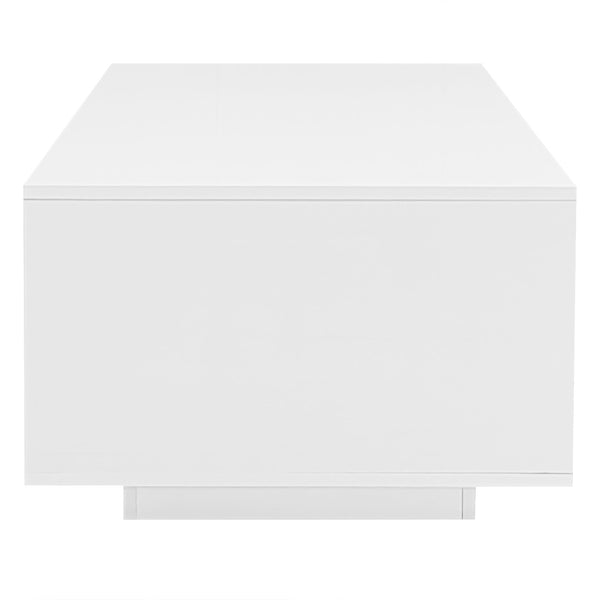 English Elm Vibe Modern High Gloss Rectangle Coffee Table With Storage & 16-Color Led Lights For Stylish Living Room N724P294656K-GIGA