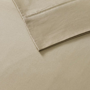 English Elm Cotton Blend Sateen Sheet Set — Peachy Soft 56% Cotton 44% Polyester, OEKO-TEX, Fade-Shrink Wrinkle Resistant B03599206