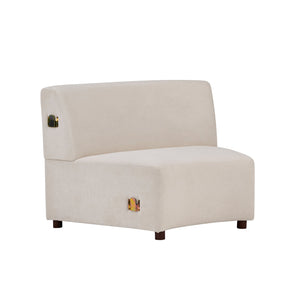 English Elm Luno Chenille Cloud Sectional Sofa Low Profile L Shape Living Room Seating N773IS00092B