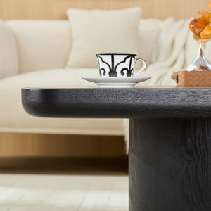 English Elm Square Herringbone Parquet Veneer Coffee Table Low Profile Contemporary Living Room Black W2085P384778