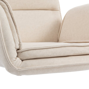 English Elm Stylish Barrel Swivel Accent Chair Upholstered Seat with Storage for Vanity or Dining W3248P424649