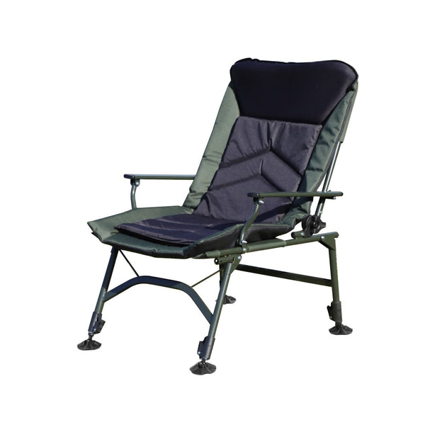 English Elm Camping Lounge Chair - Portable Folding Recliner With Adjustable Backrest For Ultimate Comfort Outdoors P1 W241106338-GIGA