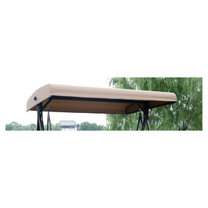 English Elm Garden Replacement Canopy Top for GT Porch Swing Model GCS00229C UV Resistant Polyester Cover, Retractable Shade Compatible with 12x9ft Pergola Frame Beige W419P329179