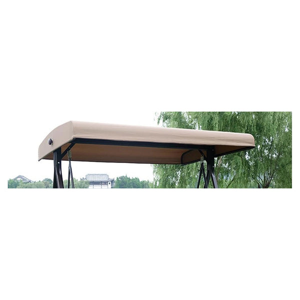 English Elm Garden Replacement Canopy Top for GT Porch Swing Model GCS00229C UV Resistant Polyester Cover, Retractable Shade Compatible with 12x9ft Pergola Frame Beige W419P329179