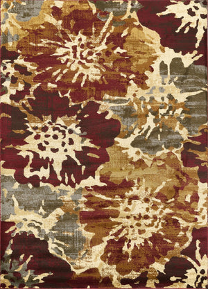 English Elm Joy Abstract Floral Area Rug Vivid Multi-color Low Pile Living Room Bedroom Accent B186P452316