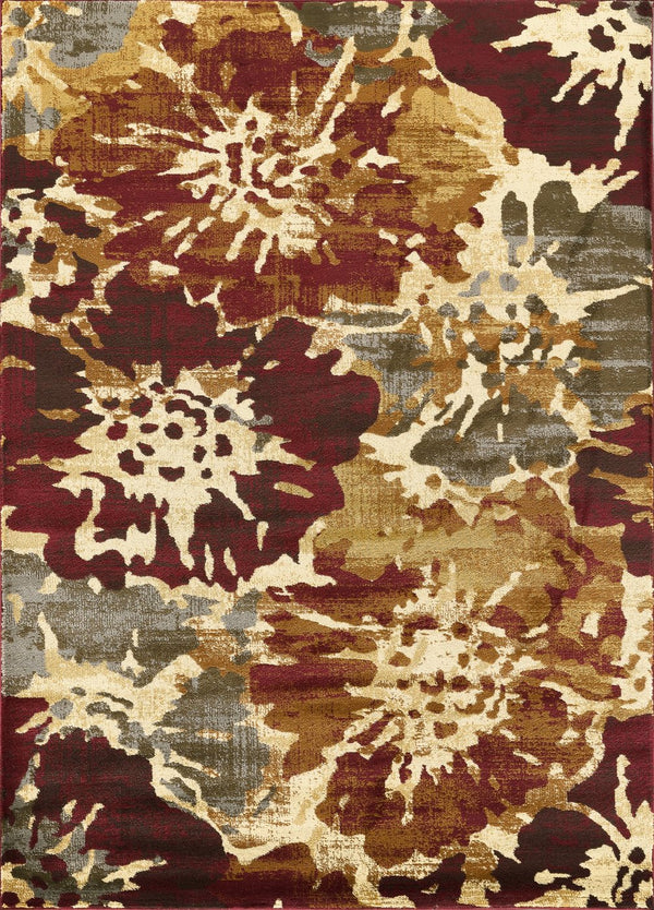 English Elm Joy Abstract Floral Area Rug Vivid Multi-color Low Pile Living Room Bedroom Accent B186P452316