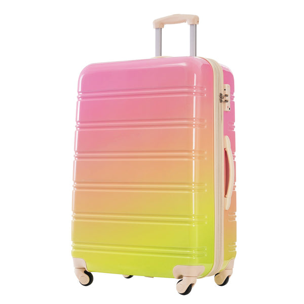 English Elm Hardshell Polycarbonate 3 Piece Luggage Set Spinner Wheels Tsa Lock Expandable Travel Multicolor Pink N732P184448U
