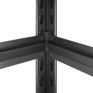 English Elm 72"H Heavy Duty 5-Tier Metal Shelving with Pegboards & Lockable Wheels, 2000LB Capacity, Adjustable T2398P313256