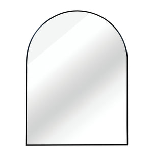 English Elm 30x36 Arched Bathroom Mirror with Anti-Rust Metal Frame, Shatterproof HD Glass, Easy Install Black W2203P387486