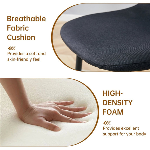 English Elm Table Modern Extendable Dining Set With 4 Black Linen-Cotton Chairs For Stylish Gatherings & Comfort W1151S04141-GIGA