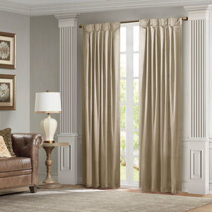 JLA Home Croscill Classics - Pleat Avignon Satin Curtain Panel with Box Pleat Top and Tieback for Luxurious Tailored Windows 96 L x 26 W x 0.13H CCL40-0045