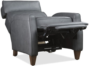 Hooker Furniture Okana Majestic Storm Cloud Power Recliner With Pop-Up Headrest, Semi-Aniline Leather, Bustle Back RC821-PH-031