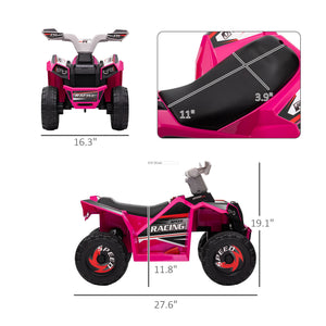 English Elm Aosom 6v Electric Toddler Atv Quad Ride on with Non-slip Grip and Durable Tires W2225P217194