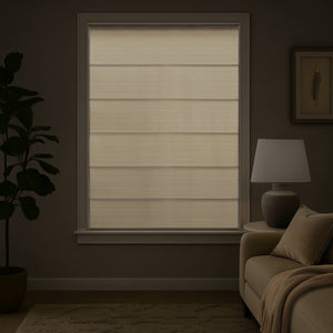English Elm 1Pc Cordless Roman Blind - 34X64" Elegant Galen Matte Fabric For Light Control & Privacy B035P341198