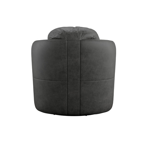 English Elm Wallace & Bay - Gray Swivel Accent Chair with Contemporary Gray Fabric, Easy-Care Upholstery, Compact 35" Width B361P384409