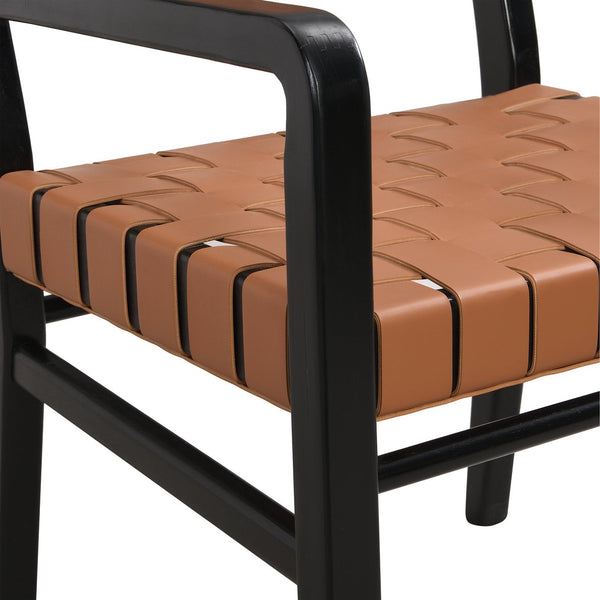 English Elm Christopher Knight Home® - DINING Chair Set of 2 PU Leather Dining Chairs with Rubberwood Frame, Modern Industrial Elegance Brown 74689.00BRN