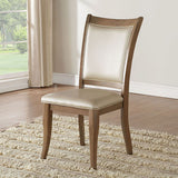 English Elm Beige and Grey Oak Side Chair With Tapered Leg (Set Of 2)