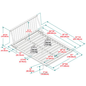 Modern Wood Queen Spindle Bed White BQSPINWH Walker Edison