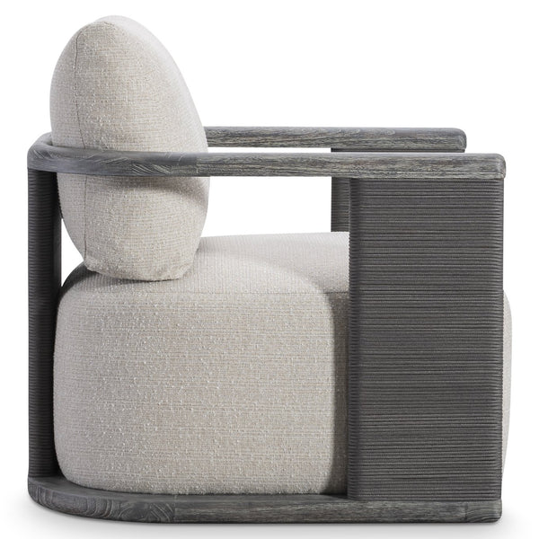 Bernhardt Bernhardt Andros Teak Swivel Patio Chair with Rope Panels and Deep Cushioned Seat O2782SA