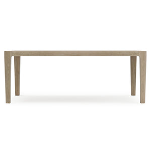 Bernhardt Bernhardt Edenton Teak Outdoor Dining Table, 79" Sea Oat Finish, Slatted Top, Tapered Legs, Weather-Resistant X09222