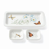 Lenox Butterfly Meadow Sushi Plate & Bowls Multi, WHITE PORCELAIN 892531