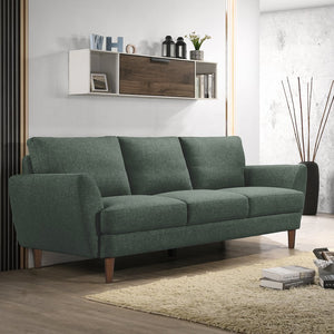 Porter Designs Porter Burnside Contemporary Upholstered Sofa Set - Chic Design With Comfort & Durability For Living Spaces Green Fabric 01-216-01-3662