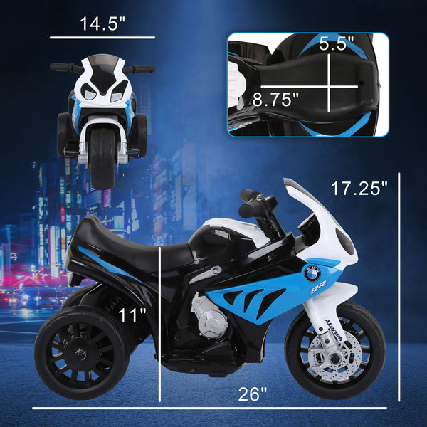 English Elm Aosom Bmw Licensed Toddler Ride on Motorcycle 6v Electric Three Wheel Toy W2225P229346