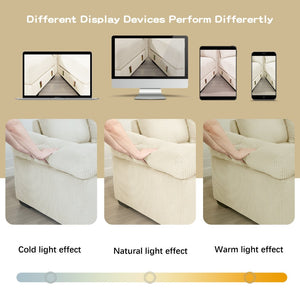 English Elm Oversized Modular Sectional Couch - Cloud-Like Comfort, Extra-Thick Armrests, Premium Corduroy, Ottoman W714S01296-GIGA