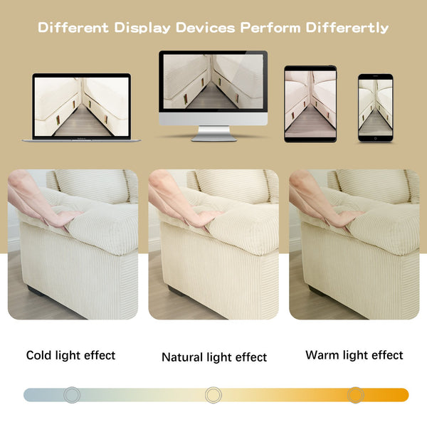 English Elm 170" Oversized Modular U-Shape Sectional Couch, Luxurious Corduroy & Ottoman, Deep Seats & Custom Configurations W714S01292