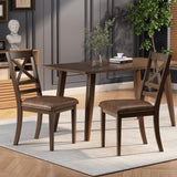 Christopher Knight Home® Dining Chairs Set of 2, Brown - Cross Back Design, PU Leather Seats