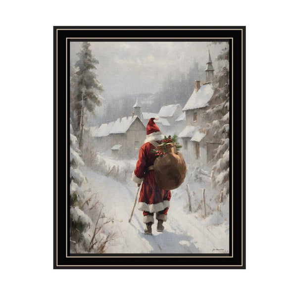 English Elm Trendy Decor 4u Christmas Eve 2 Piece Black Framed Holiday Wall Art Set B067P252306