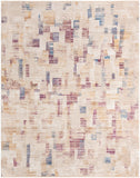 Unique Loom Deepa Boone Machine Made Abstract Rug Ivory, Beige/Blue/Light Brown/Purple/Gold 9' 0" x 11' 8"