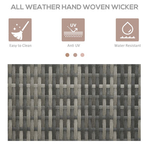 English Elm Outsunny Valet Towel Rack - Waterproof Rattan Storage For Spa, Poolside, And Bathroom Organization W2225P200846-GIGA