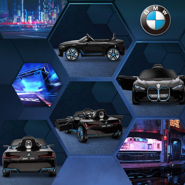 English Elm Aosom Licensed Bmw I4 12v Kids Ride on Car with Remote Suspension and Realistic Dash W2225P200668