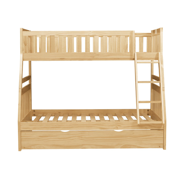 English Elm Bunk Bed Twin Over Full Solid Pine Frame with Guard Rails for Youth Bedroom B011S02437