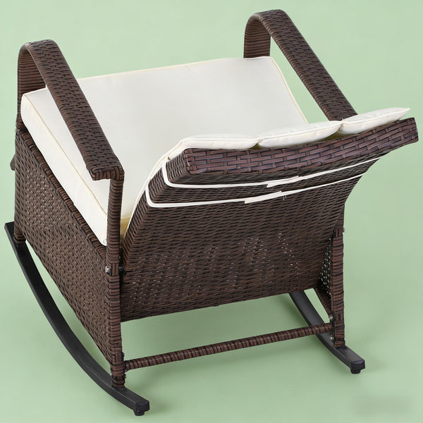 English Elm Outdoor Swivel Patio Chairs Set of 2 Handwoven Pe Rattan Steel Frame 360 Rotate T3971P444717